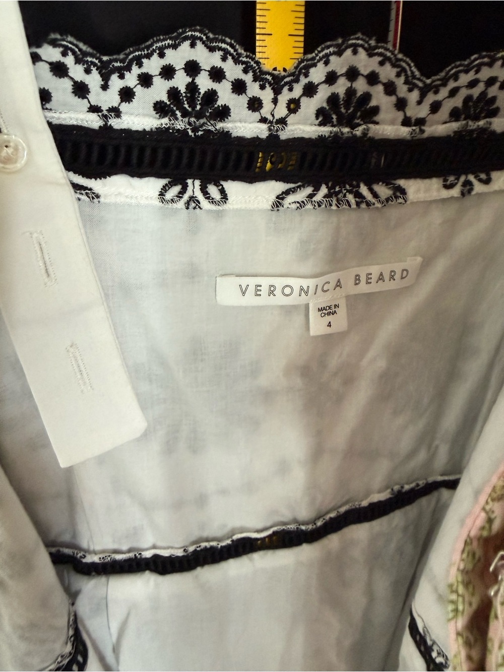 VeronicaBeard Embroidered Maxi Dress size 4 - Picture 7 of 7